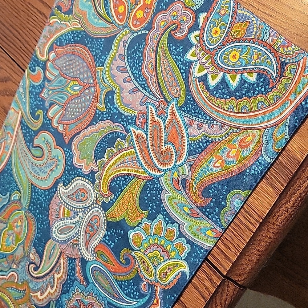 Pottery Barn NWOT Blue Paisley Linen Blend Placemats Set Of 4